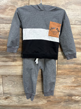 Chee-Hoo Hoodie & Joggers Set Grey sz 2-3T