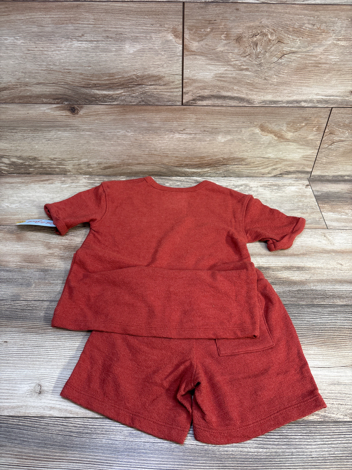 NEW Cat & Jack 2pc Terry Cloth Shirt & Shorts Set Rust sz 4T