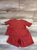 NEW Cat & Jack 2pc Terry Cloth Shirt & Shorts Set Rust sz 4T