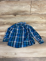 Children's Place Plaid Button Up Shirt Blue sz 4T