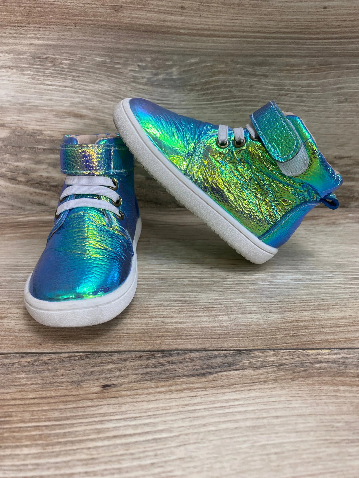 Monkey Feet USA Iridescent High Top Sneakers Sz 4c