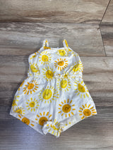 Old Navy Sleeveless Sun Print Shortie Romper White sz 0-3m