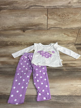 2pc Polka Dot Bear Shirt & Pants Set White sz 9-12m