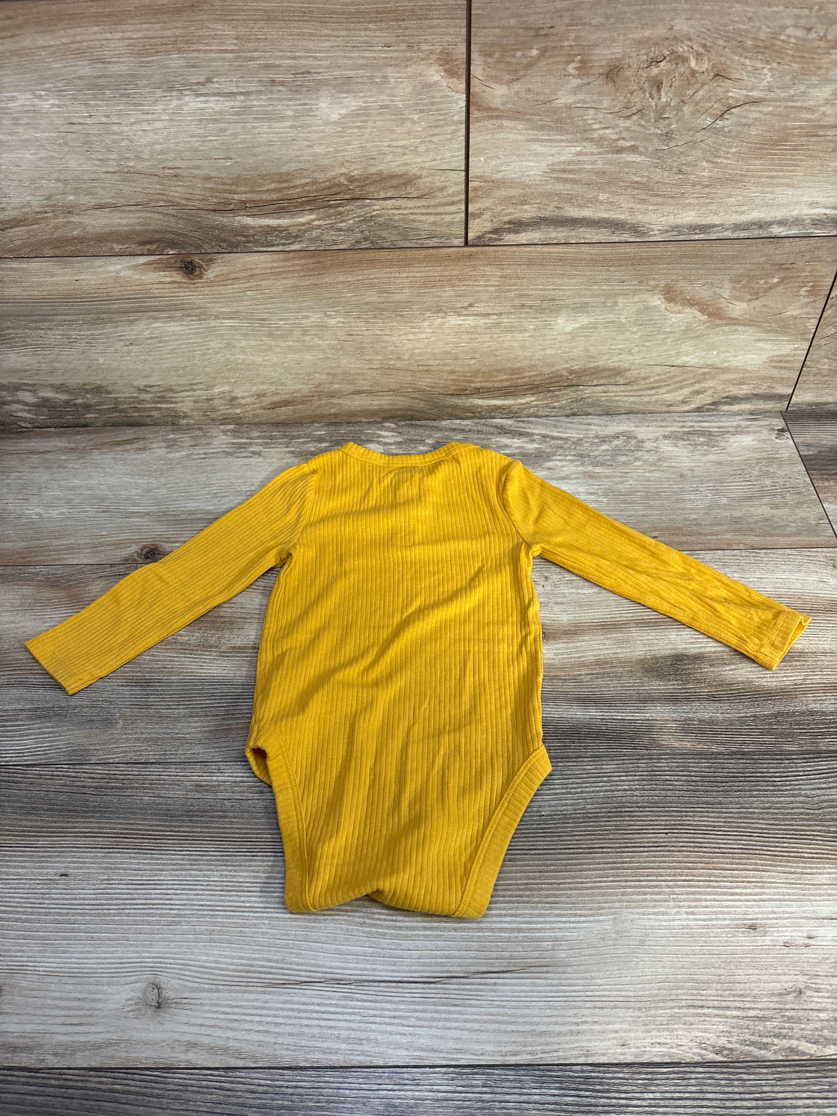 Cat & Jack Ribbed Henley Bodysuit Yellow sz 18m