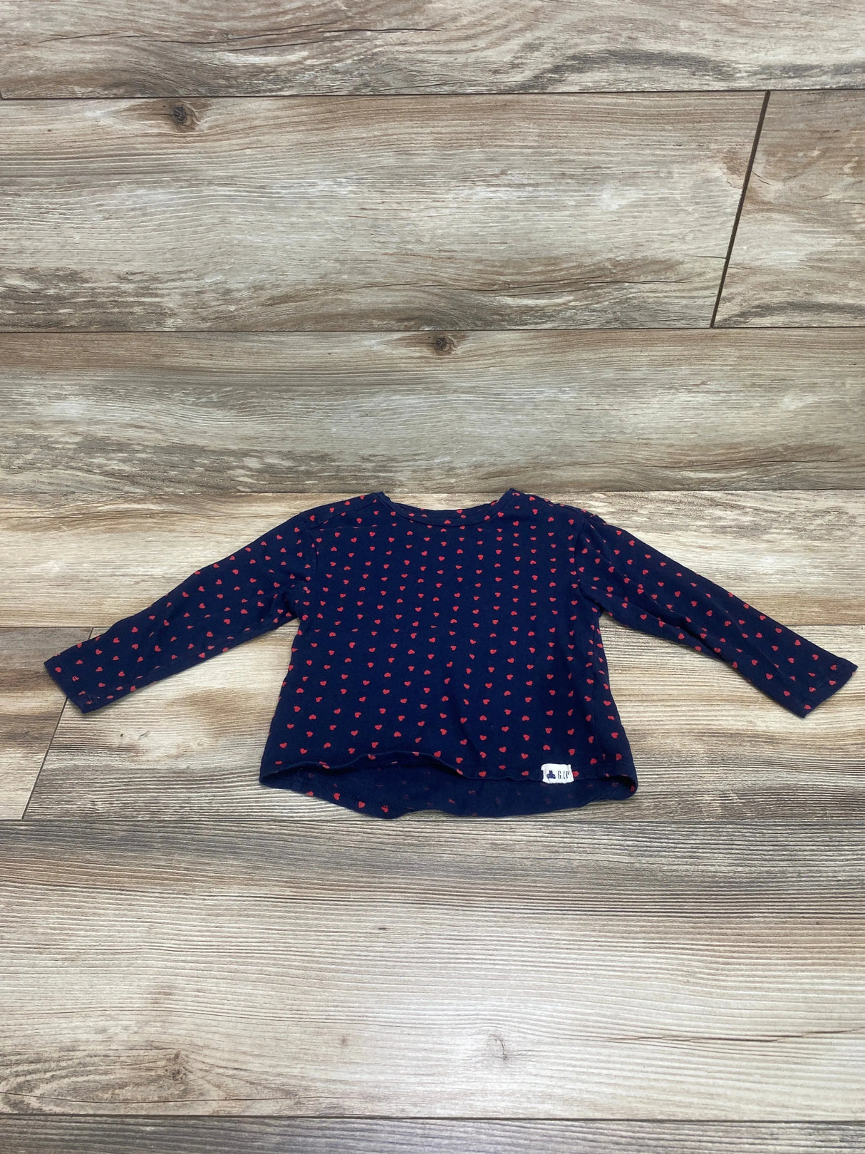 Gap Heart Print Shirt Navy sz 3T