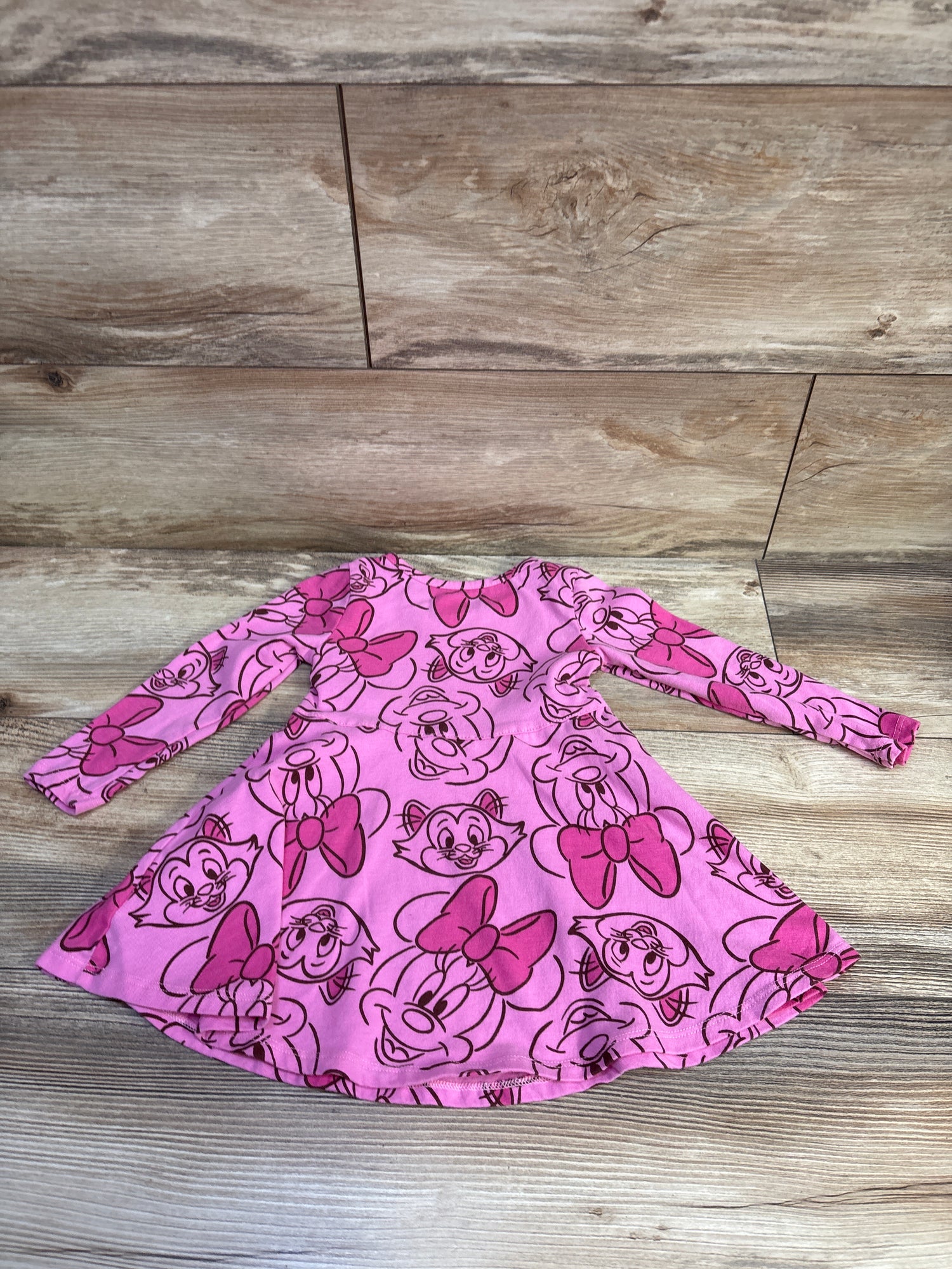Disney Junior Minnie Mouse Long Sleeve Dress Pink sz 18m