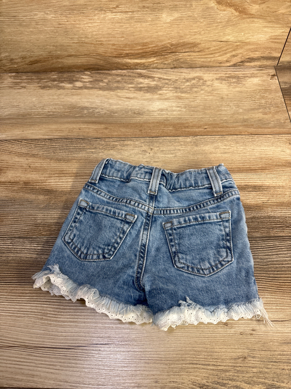 Cat & Jack Denim Eyelet Trim Shorts Blue sz 2T