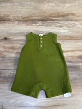 PL Baby Waffle Knit Henley Shortie Romper Olive sz 3m