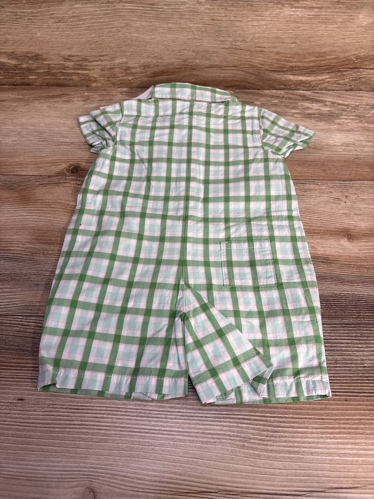 NEW Janie and Jack Plaid Romper Green sz 3-6m - Me n Mommy To Be