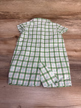 NEW Janie and Jack Plaid Romper Green sz 3-6m - Me n Mommy To Be