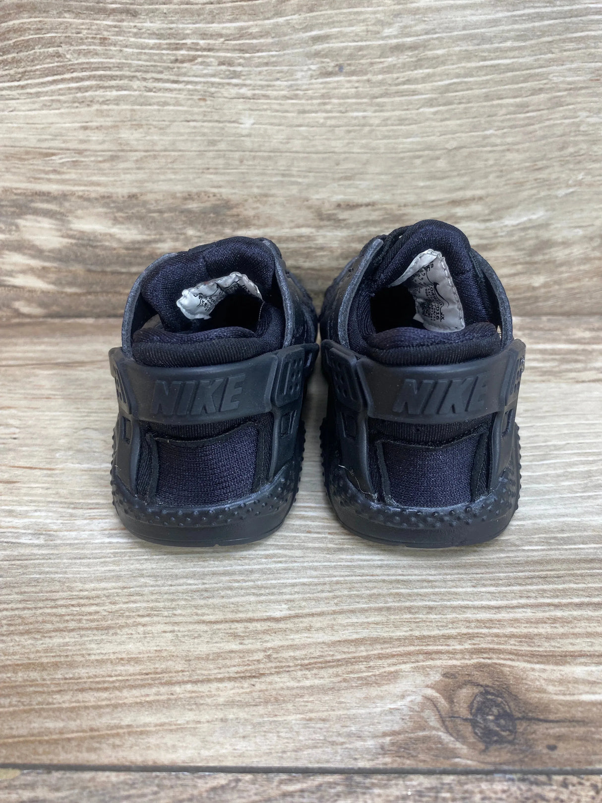 Nike Air Huarache Run Triple Black Sneakers sz 4c