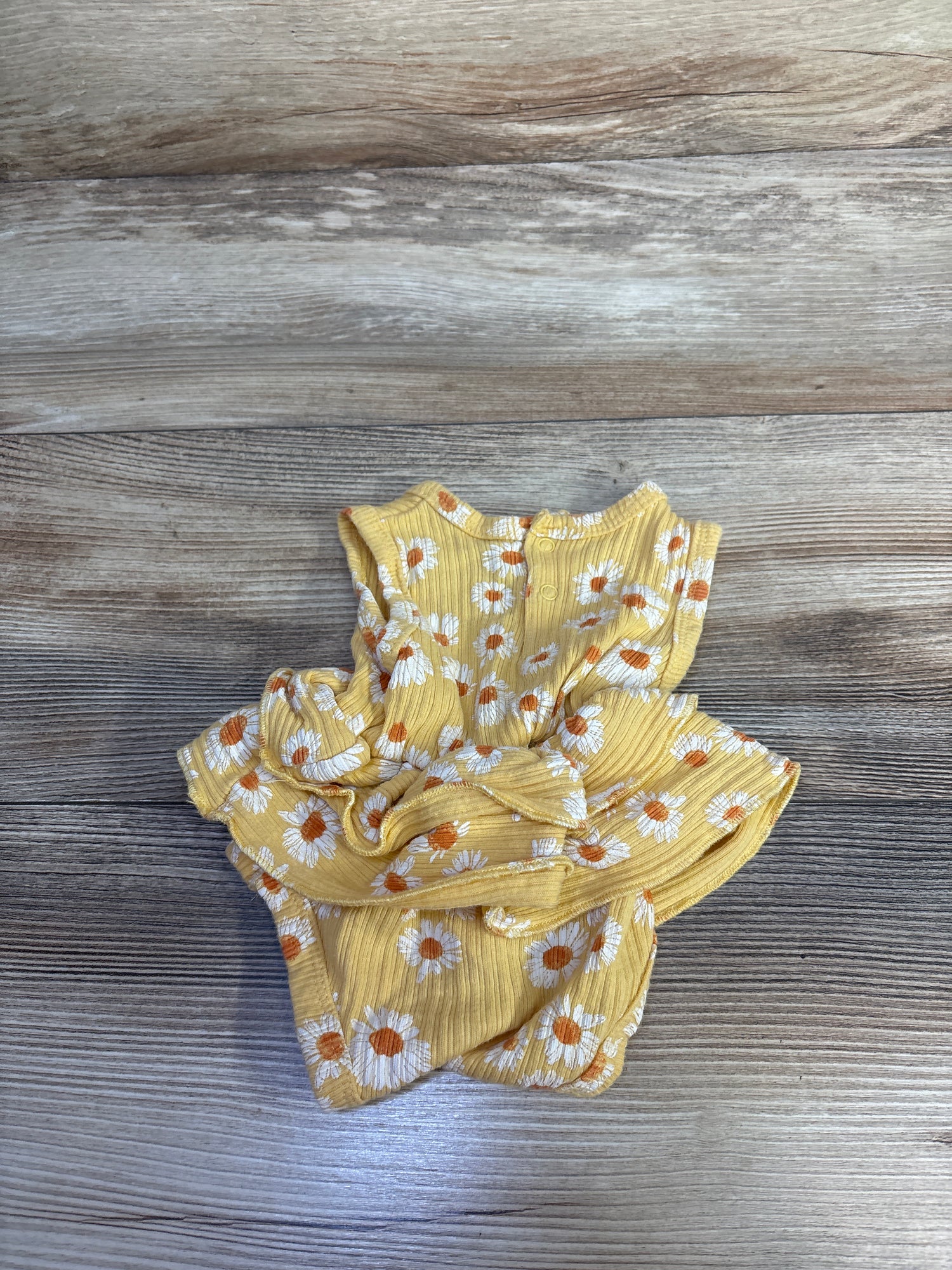 RZ by Rachel Zoe Ribbed Skirted Bodysuit Yellow sz 0/3m