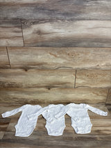 Just One You 3pk Long Sleeve Bodysuits White sz Newborn