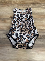 Leopard Tank Romper White sz 6m - Me n Mommy To Be