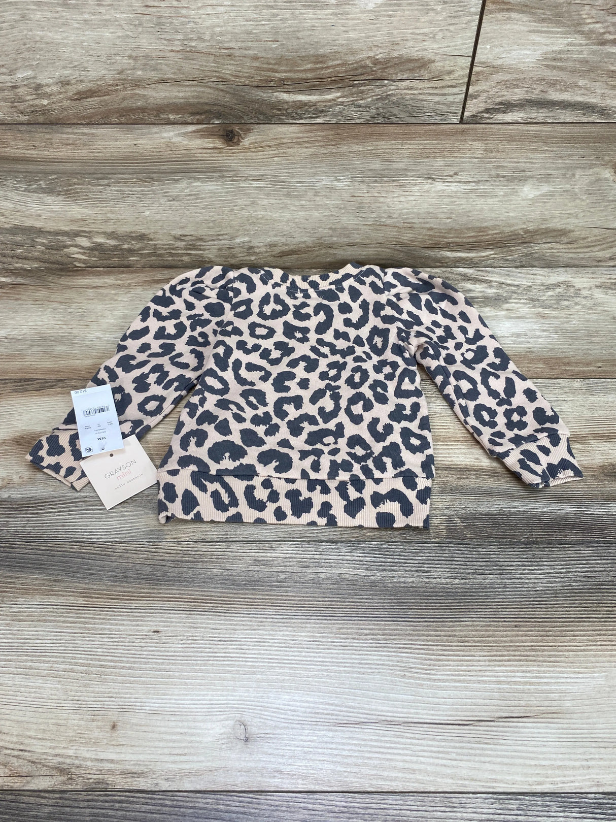 NEW Grayson Mini Leopard Print Brown Sweatshirt sz 18m