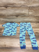 Member's Mark 2pc Shark Pajama Set Blue sz 5T