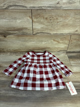 NEW Cat & Jack 2pc Checkered Dress & Bloomers Set White sz 12m