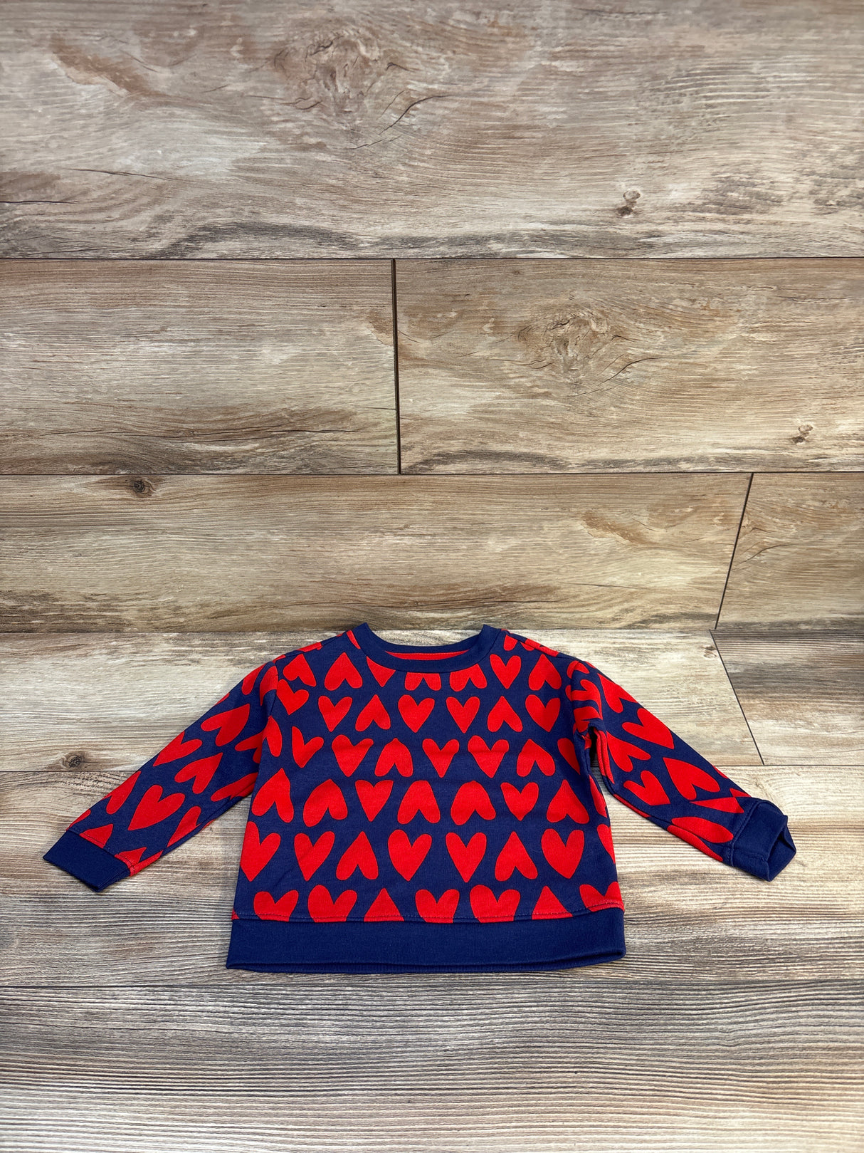 Old Navy Heart Print Sweatshirt Navy sz 18-24m