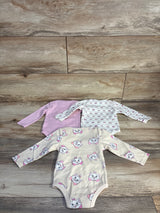 Disney Baby 3pk Marie Bodysuit Set Pink sz 3/6m
