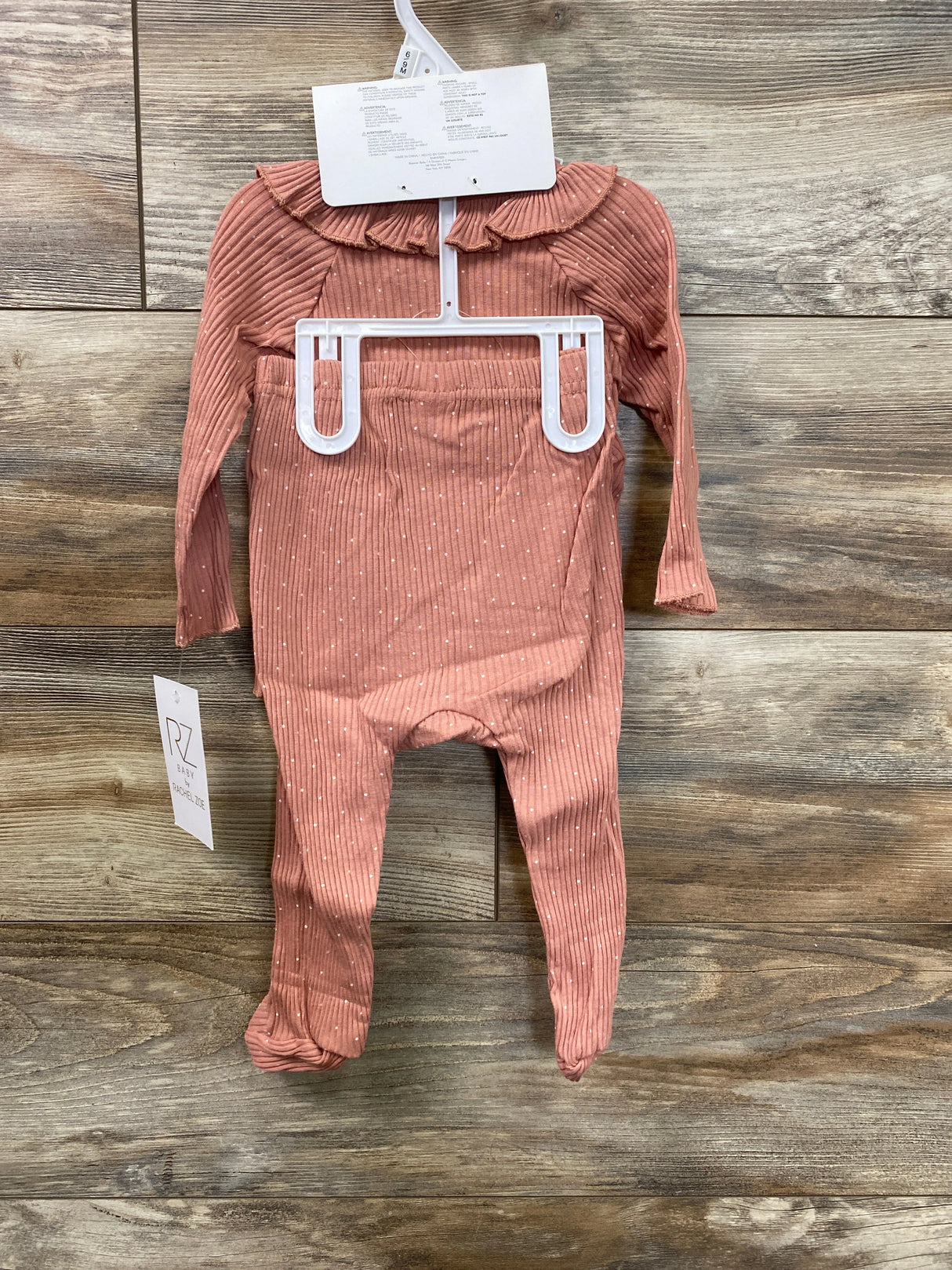 NEW RZ by Rachel Zoe 3pc Ribbed Kimono Top Set Pink sz 6-9m