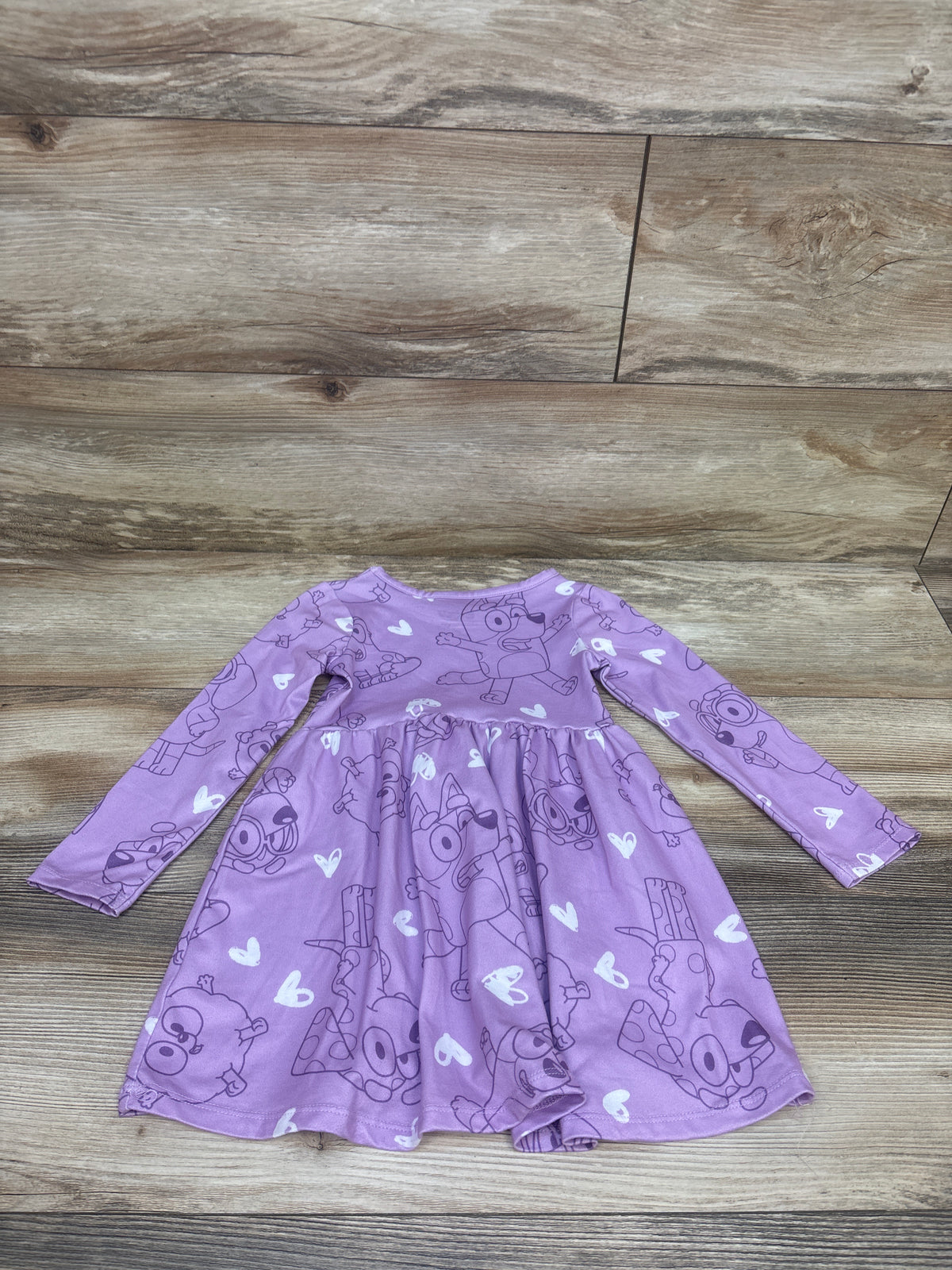 Bluey Long Sleeve Dress Purple sz 2T