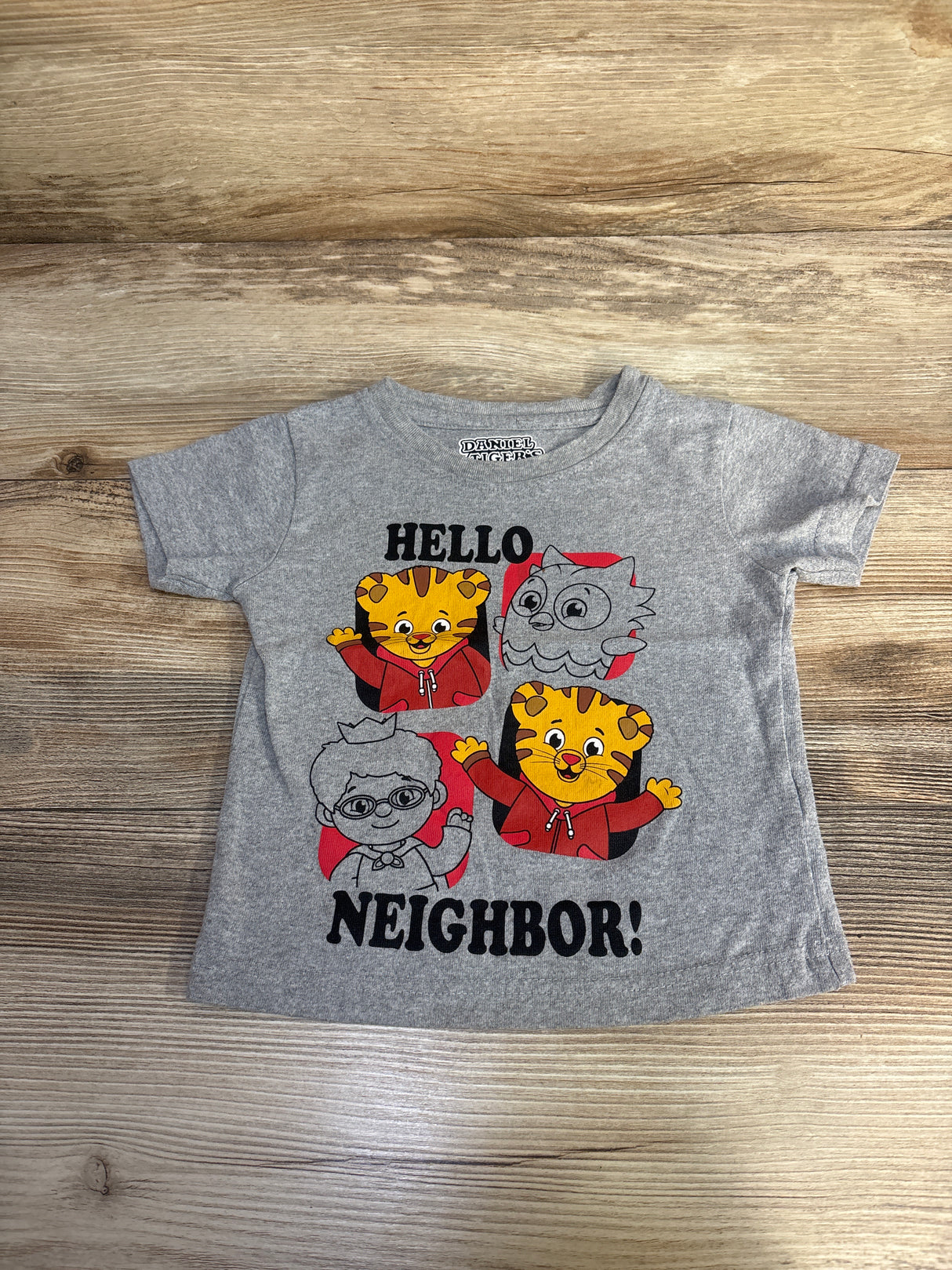 Daniels Tiger's Neighborhood Hello Neighborhood Shirt Grey sz 2T