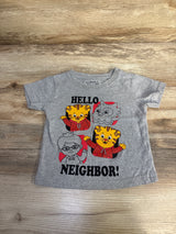 Daniels Tiger's Neighborhood Hello Neighborhood Shirt Grey sz 2T