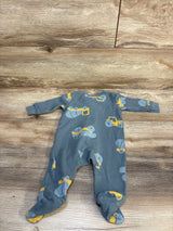 Carter's Waffle Knit Construction Truck Sleeper Slate sz 3m