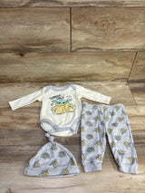 Star Wars 3pc Bodysuit, Pants, & Hat Set Cream sz 0-3m