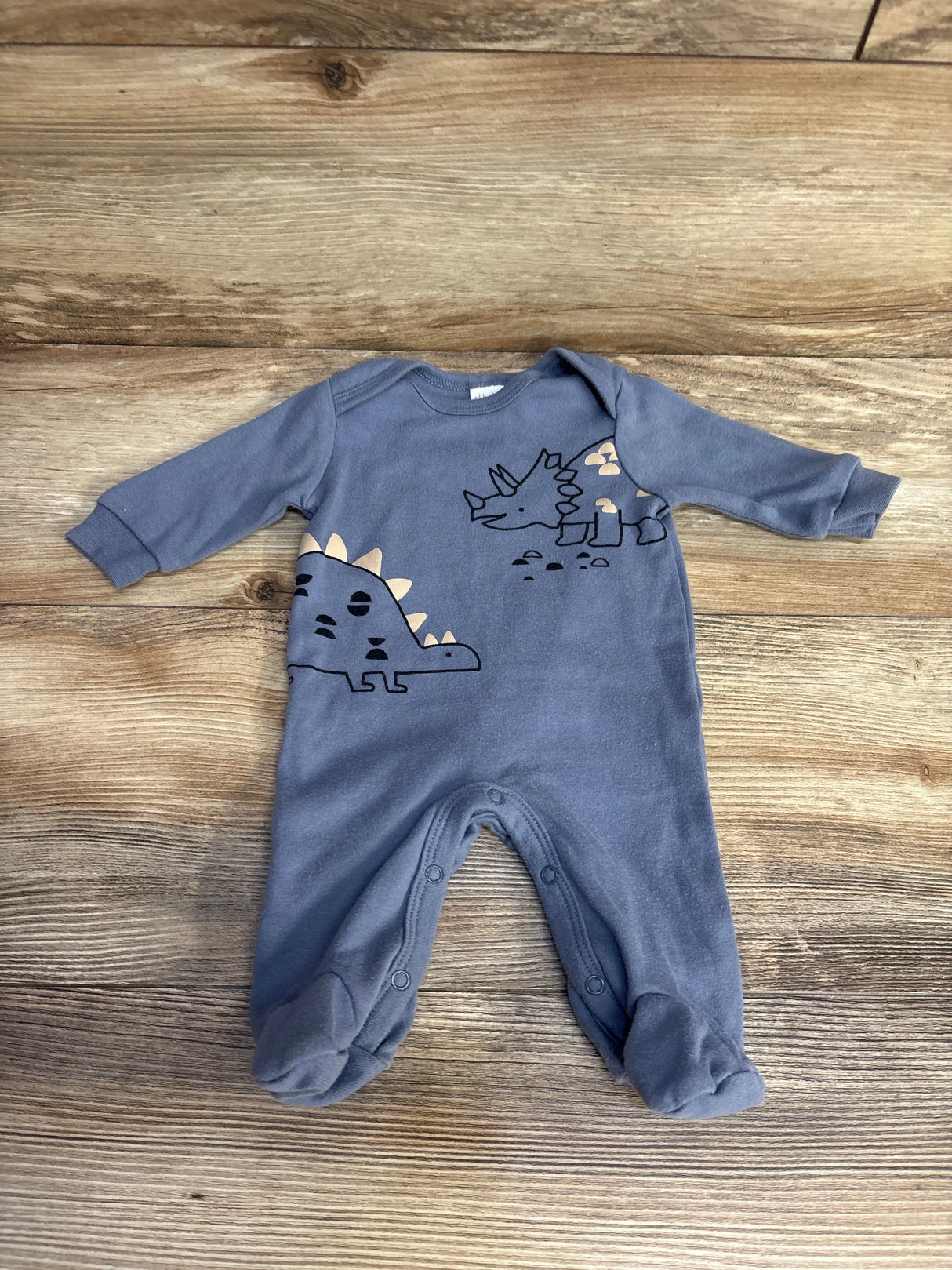 Pl Baby Dinosaur Coverall Blue sz Newborn