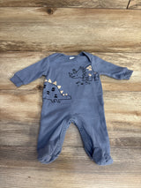 Pl Baby Dinosaur Coverall Blue sz Newborn