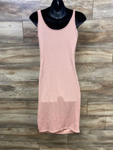 Heart & Hips Ribbed Tank Maternity Dress Pink sz Medium