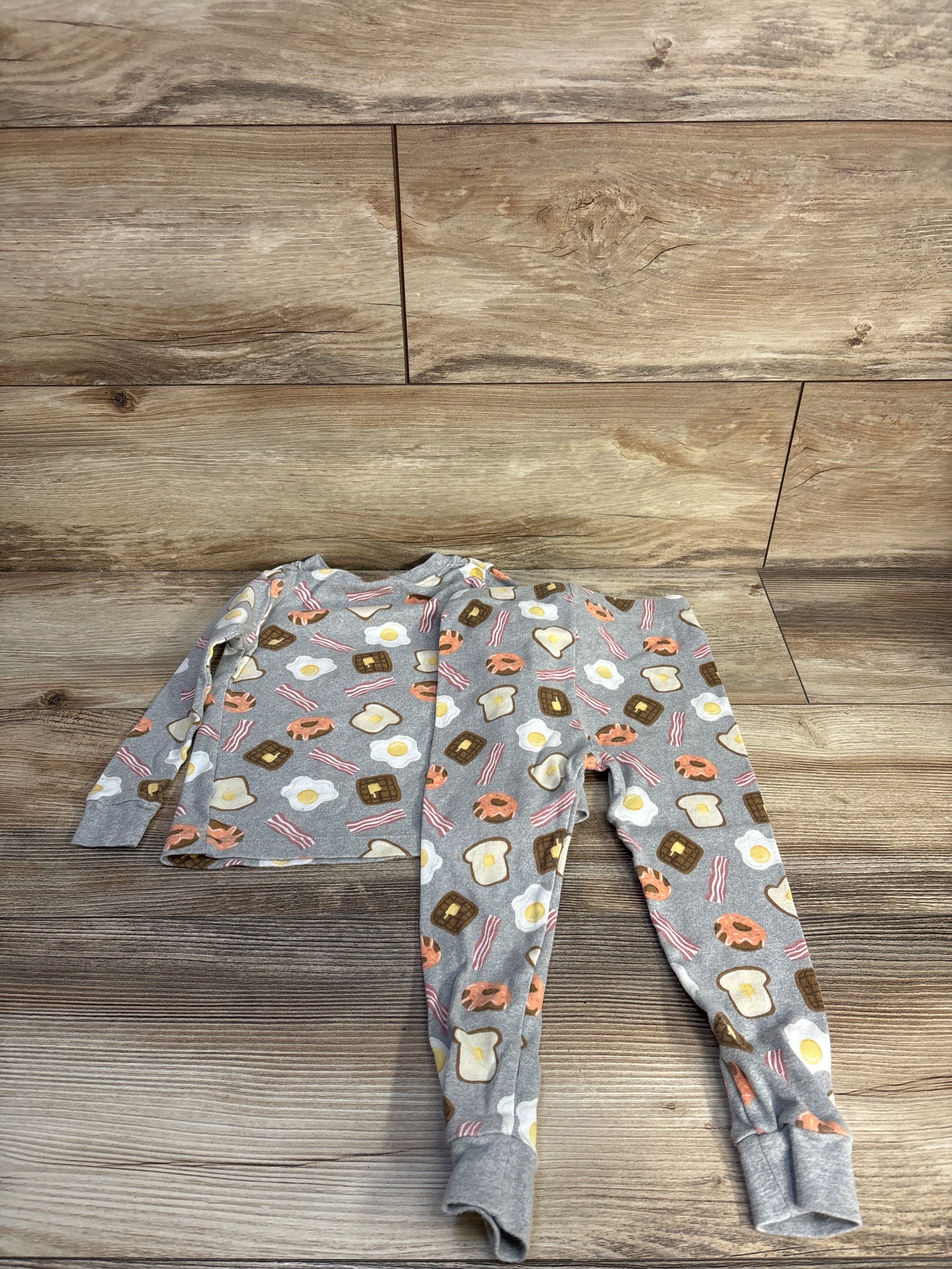 Wonder Nation 2pc Breakfast Pajama Set Grey sz 3T