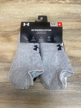 NEW Under Armour Kids' UA Training Cotton 6Pk No Show Socks Sz 4Y-8Y