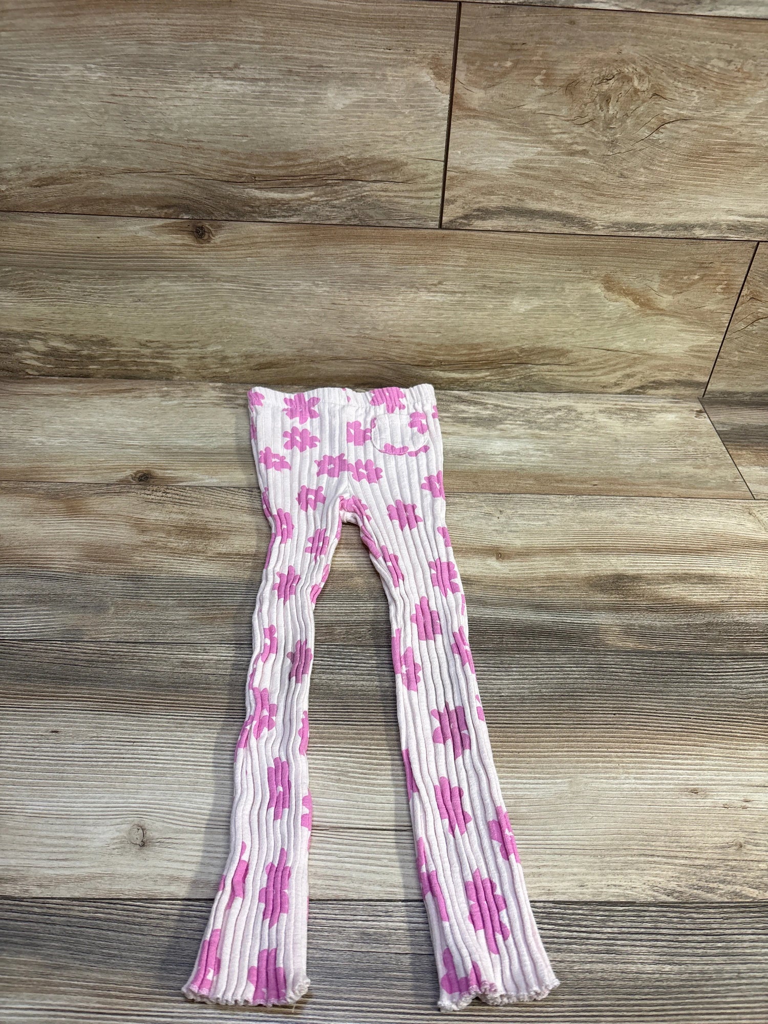 Zara Floral Ribbed Leggings Pink sz 4-5T