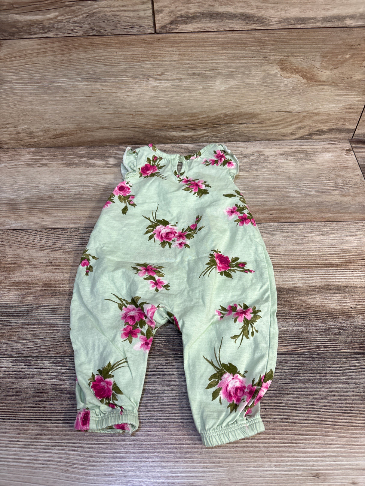 Children's Place Floral Jumpsuit Green sz 0-3m
