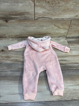 Tahari Plush Hooded Coverall Pink sz 3-6m