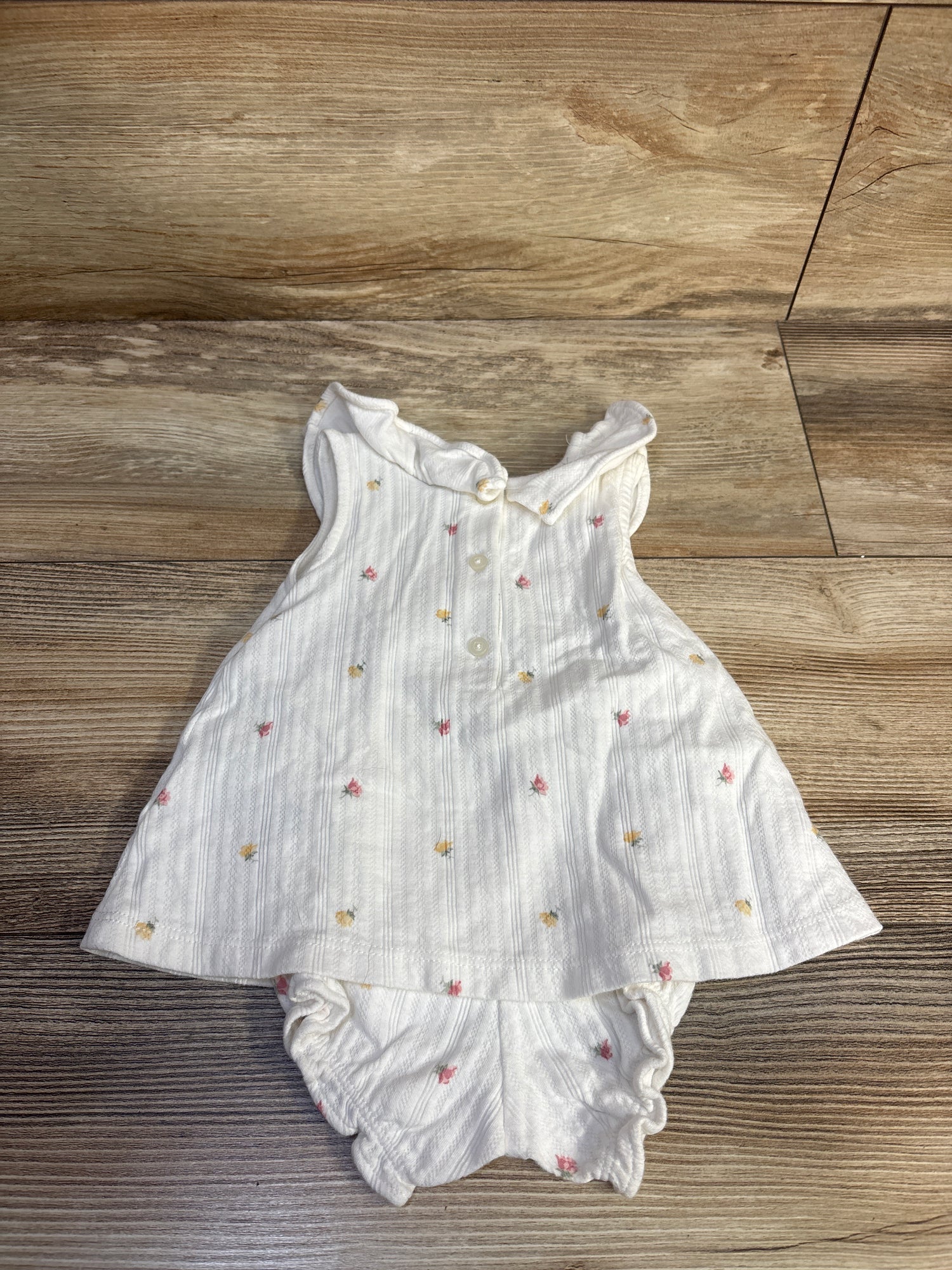 NWOT Janie & Jack 2pc Rose Pointelle Matching Set White sz 3-6m