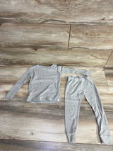 Little Planet 2pc Bow Print Shirt & Pants Pajama Set Grey sz 24m
