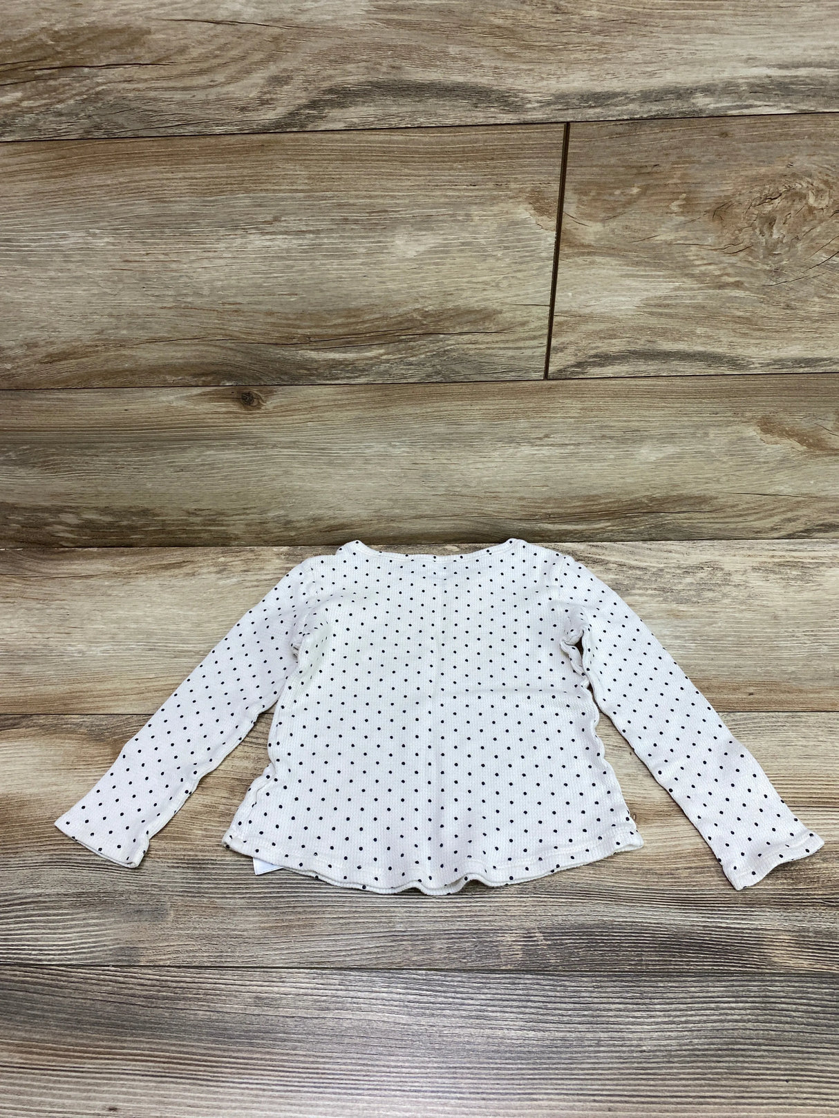 Old Navy Thermal Polka Dot Shirt White sz 3T