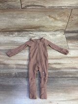 Carter's PurelySoft Waffle Knit Sleeper Brown sz Preemie