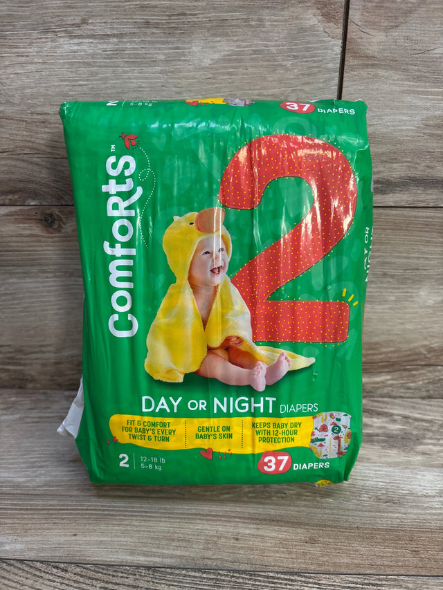 NEW Package of Comforts Day or Night Baby Diapers, 37ct. Size 2 - Me n Mommy To Be