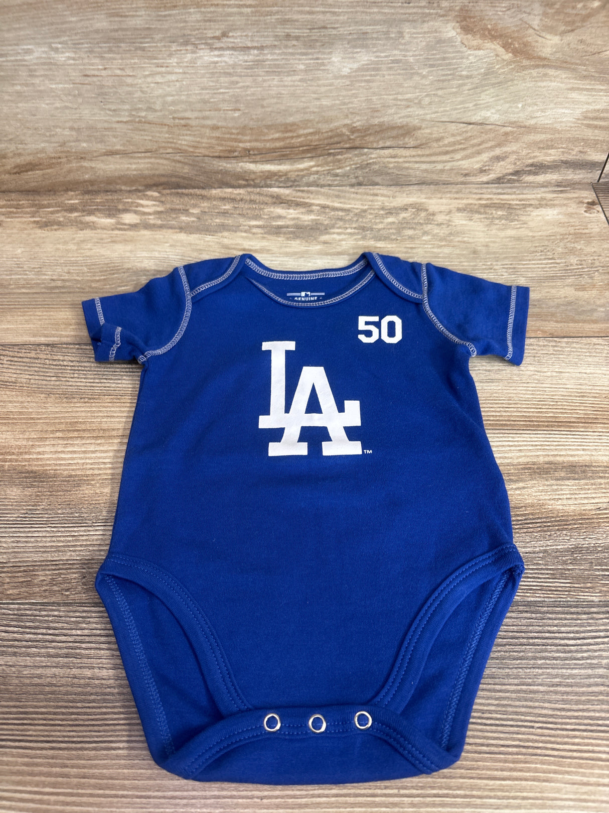 Genuine Merchandise MLB LA Dodgers Betts 50 Bodysuit Blue sz 0/3m
