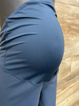 Isabel Maternity Cross Over Panel Leggings Blue sz Medium