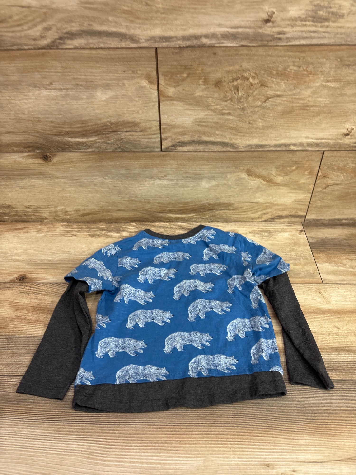 Hatley Polar Bear Layered Sleeve Shirt Blue sz 4T