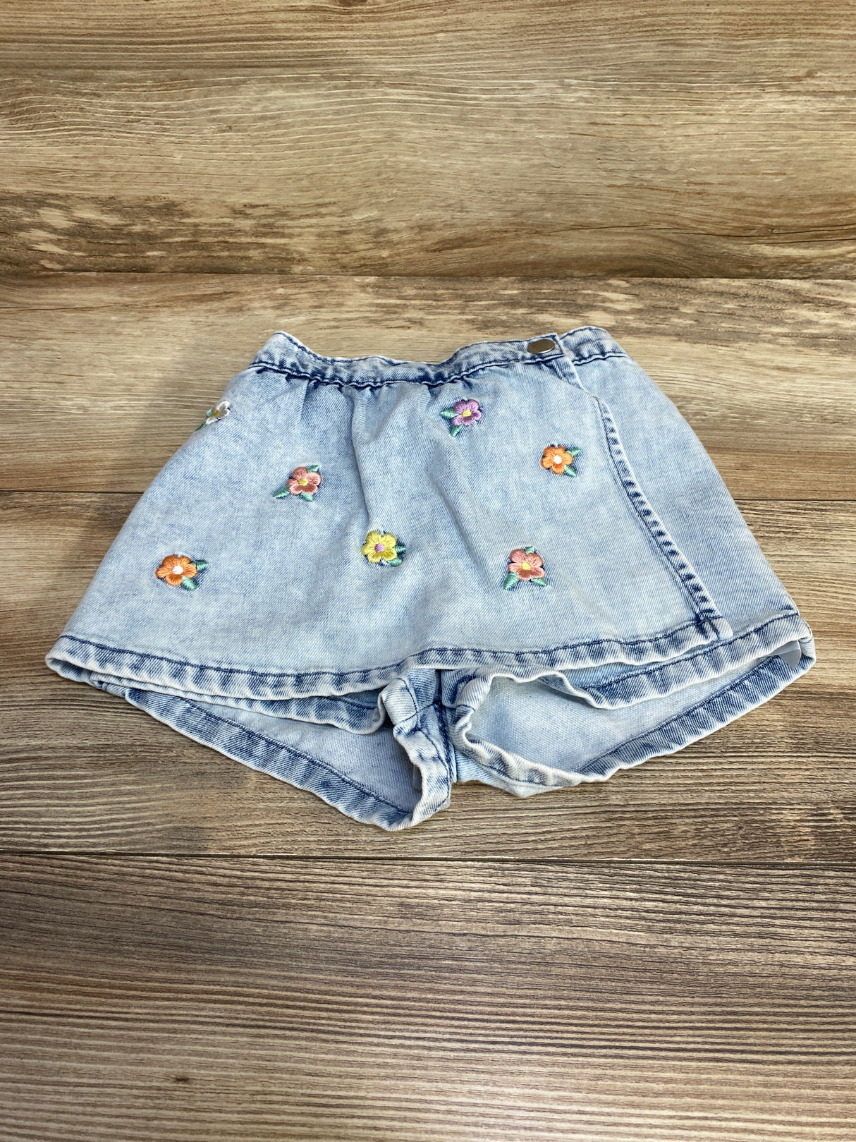 H&M Embroidered Denim Skort Blue sz 2T