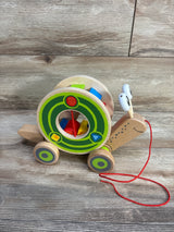 Hape Walk-A-Long Snail Shape Sorting Pull Toy