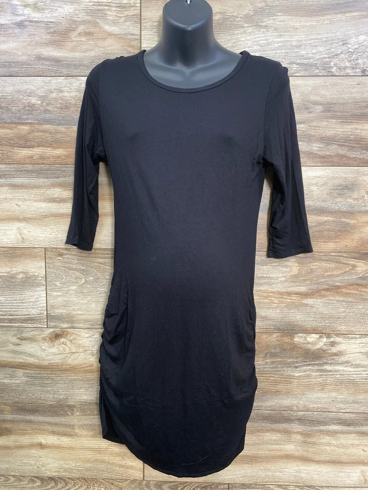 Due Time Maternity 3/4 Sleeve Dress Black sz Large