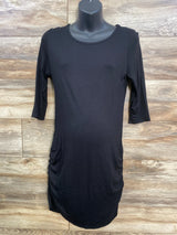 Due Time Maternity 3/4 Sleeve Dress Black sz Large