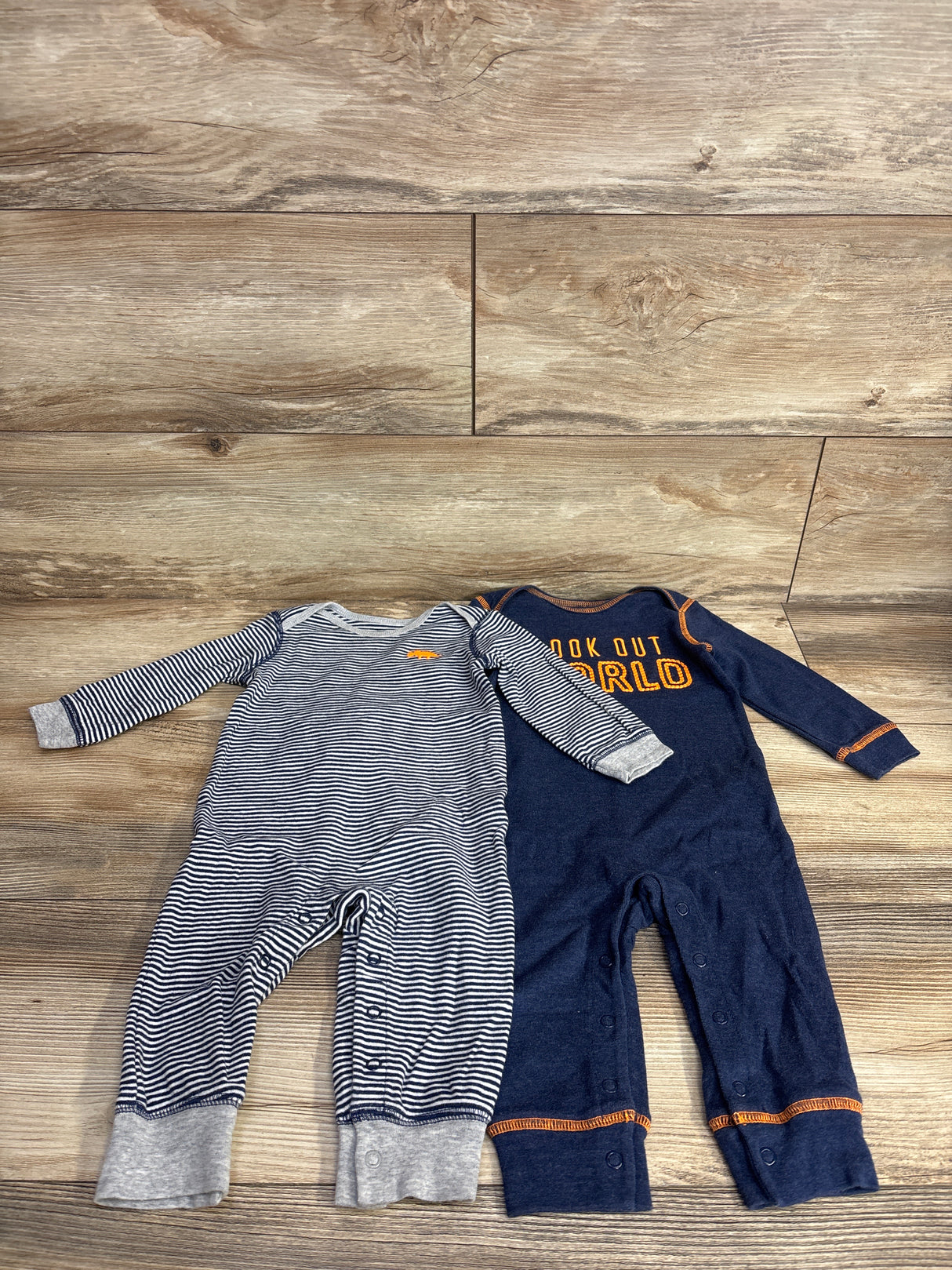 Simple Joys 2pk Look Out World Coveralls Navy sz 12m